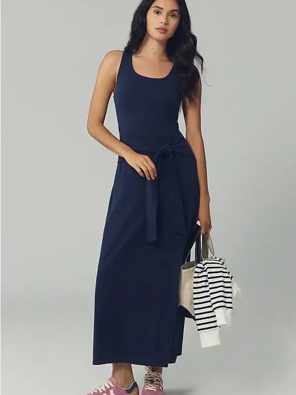L*Space Tie-Waist Maxi Dress in Navy
